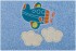 Полотенце 70*40, "самолетик", г/кр, 360 г/м, голубое Текстильный Мир (850-001-08)