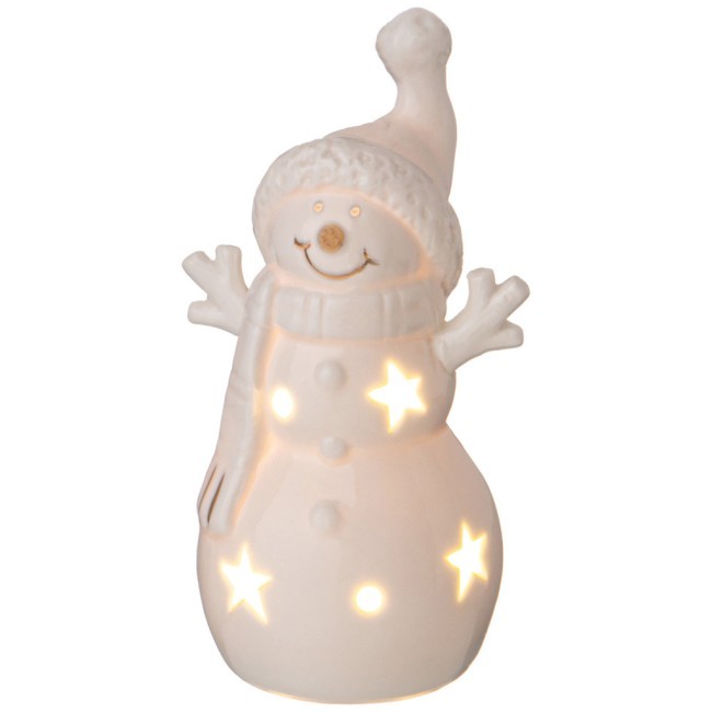 Фигурка "снеговик" с led-подсветкой 6,1*5,8*12 см Lefard (146-2144)