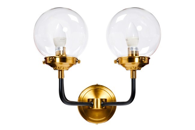 Бра Simple M латунь, стекло прозр. 32*23*h32 см (TT-00007573)