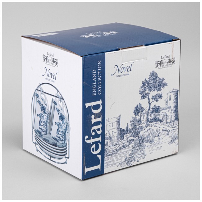 Чайный набор lefard "novel"  на металл. подставке на 4 пер. 8 пр. 220 мл Lefard (577-216)