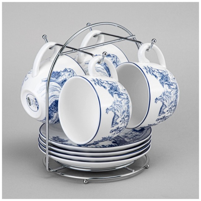 Чайный набор lefard "novel"  на металл. подставке на 4 пер. 8 пр. 220 мл Lefard (577-216)