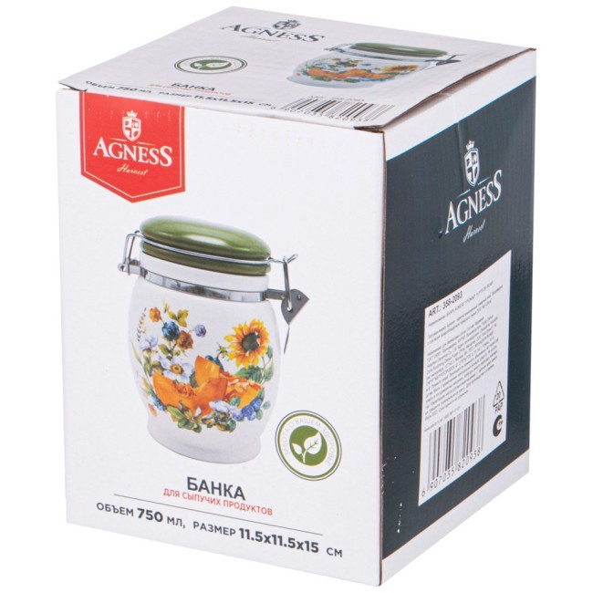 Банка agness "урожай" 11,5*15 см 750 мл Agness (358-2093)