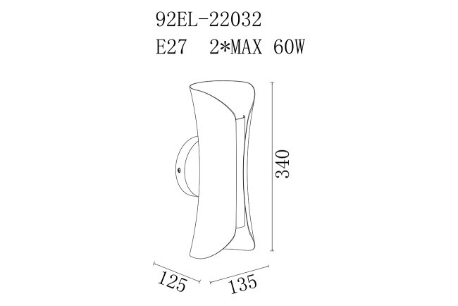 Бра металлич., цвет чёрный. h34см (TT-00011656)