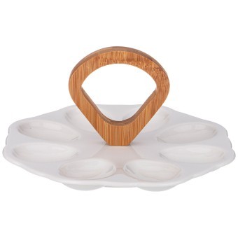 Блюдо для 8 яиц lefard "native" с дер. ручкой 21*2 cm Lefard (474-202)