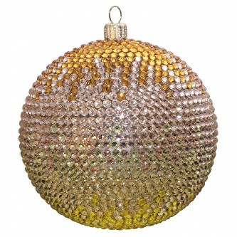 Новогодний шарик 9 с кристаллами Swarovski (шар9)