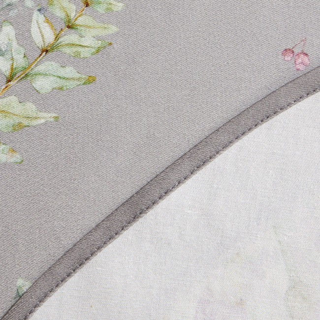 Скатерть круглая "ирисы" 190см ,серый, 100% хлопок, твил, с пропиткой Lefard (850-755-24)