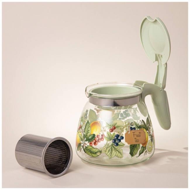 Заварочный чайник agness с фильтром "фрукты"  900 мл. Agness (885-114)