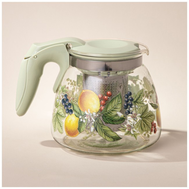 Заварочный чайник agness с фильтром "фрукты"  900 мл. Agness (885-114)