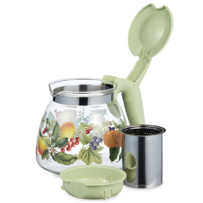 Заварочный чайник agness с фильтром "фрукты"  900 мл. Agness (885-114)