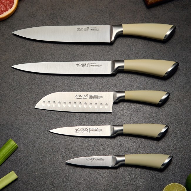 Набор ножей agness 6 пр.с магнитным держателем и ручкой из нерж.стали Agness (911-041) Набор ножей agness 6 пр.с магнитным держателем и ручкой из нерж.стали Agness (911-041)