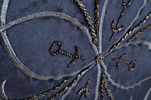 Подушка с вышивкой "Узор" синий 45*45см (TT-00002461)