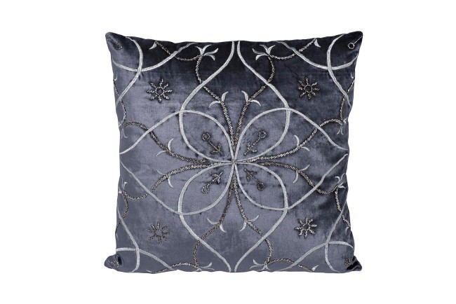 Подушка с вышивкой "Узор" синий 45*45см (TT-00002461)