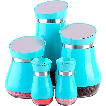 Набор для сыпучих продуктов 5пр стекло/нерж/ст Mayer&Boch (х4). (31033) Набор для сыпучих продуктов 5пр стекло/нерж/ст Mayer&Boch (х4). (31033)