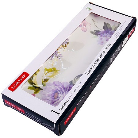 Блюдо сервировочное 28х10,6х3см Очарование доломит LR (60245) Блюдо сервировочное 28х10,6х3см Очарование доломит LR (60245)