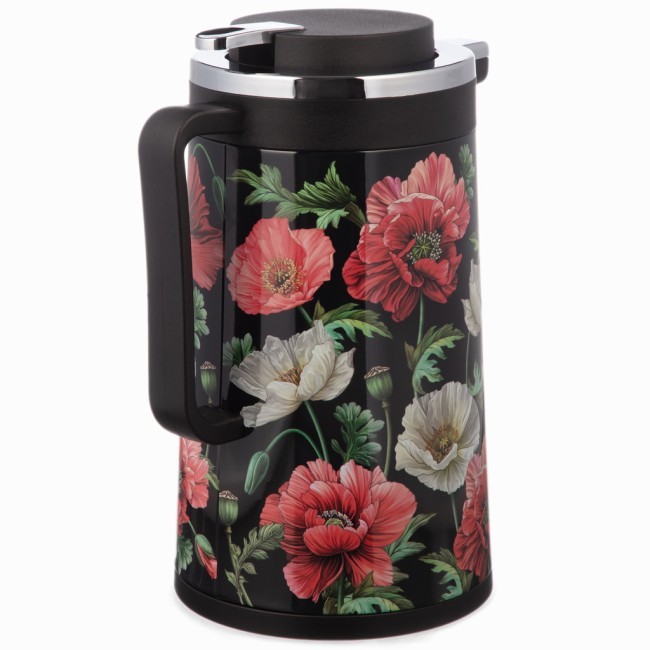 Термос со стеклянной колбой, 950 мл, крышка с клапаном, серия "маки" Agness (734-205)