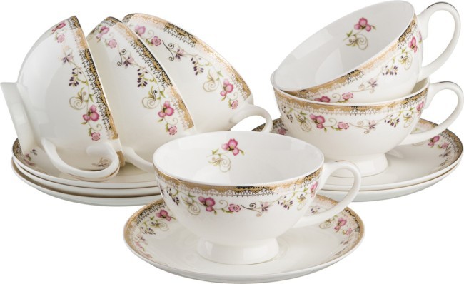Чайный набор на 6 персон 12 пр. "айвон" 250 мл Lefard (440-158)