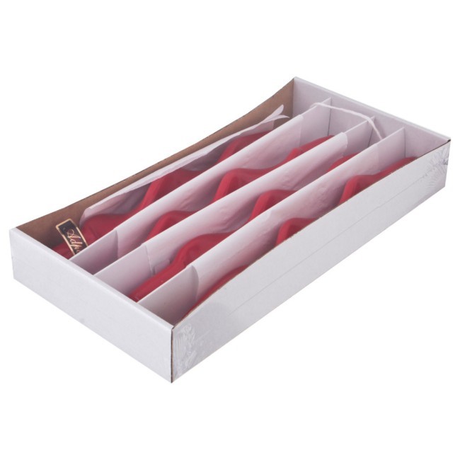 Набор свечей из 4 шт. 27/2,2 лакированный красный Adpal (348-621) Набор свечей из 4 шт. 27/2,2 лакированный красный Adpal (348-621)