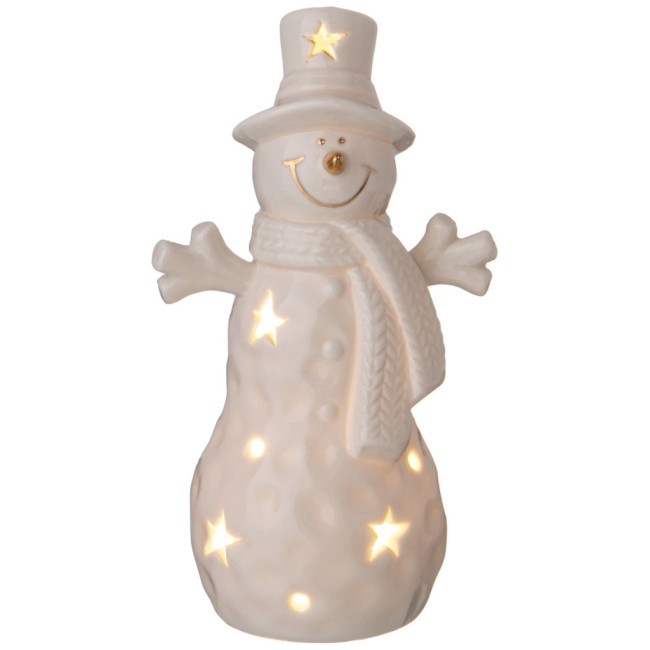 Фигурка "снеговик" с led-подсветкой 8,8*6,4*15,6 см Lefard (146-2143)