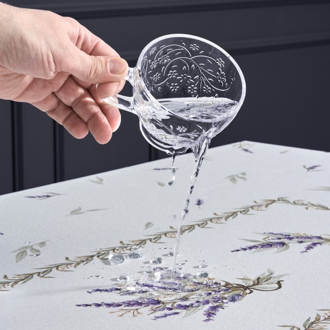 Скатерть круглая "душа прованса" 190см ,белый, 100% хлопок, твил, с пропиткой Lefard (850-735-25)