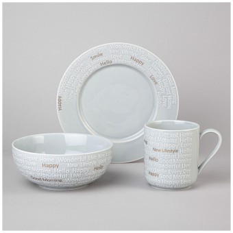 Набор для завтрака lefard "good morning" 3 пр. голубой Lefard (42-536)