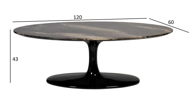 Стол журнальный овальный Cippolo 120*60*43см (TT-00008704) Стол журнальный овальный Cippolo 120*60*43см (TT-00008704)