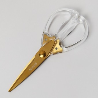 Кухонные ножницы цвет айвори, титановое покрытие лезвия, 20,5см Agness (671-026) Кухонные ножницы цвет айвори, титановое покрытие лезвия, 20,5см Agness (671-026)