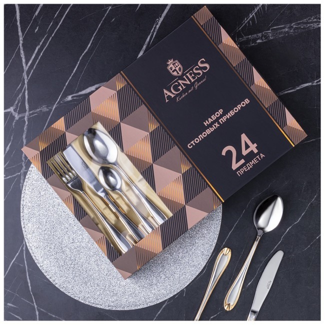 Набор столовых приборов agness на 6 персон 24 пр. Agness (942-047)