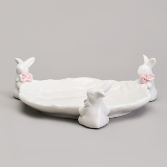 Блюдо сервировочное "кролики" 21,5х21,5х6 см LEFARD (146-2163)