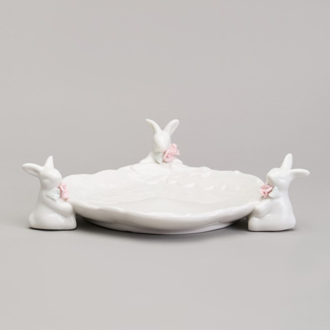 Блюдо сервировочное "кролики" 21,5х21,5х6 см LEFARD (146-2163)
