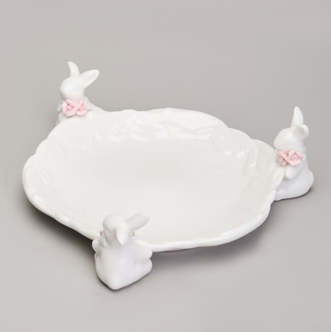 Блюдо сервировочное "кролики" 21,5х21,5х6 см LEFARD (146-2163)
