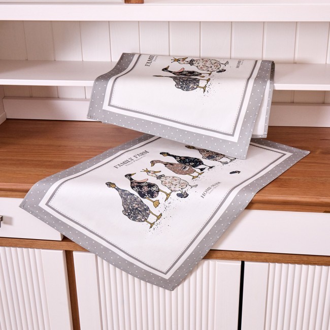 Набор полотенец из 2х шт "family farm",40х60см, 100% хлопок, серый Lefard (850-750-61)