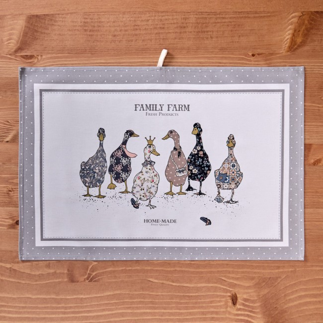 Набор полотенец из 2х шт "family farm",40х60см, 100% хлопок, серый Lefard (850-750-61)