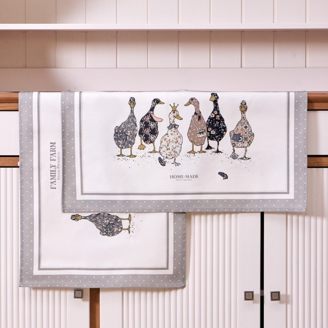 Набор полотенец из 2х шт "family farm",40х60см, 100% хлопок, серый Lefard (850-750-61)