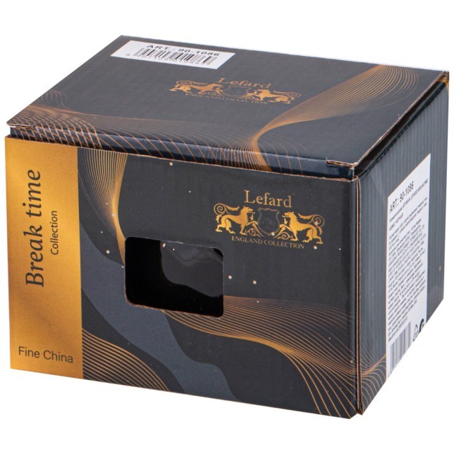 Кружка lefard breaktime 400мл, черная Lefard (90-1086)