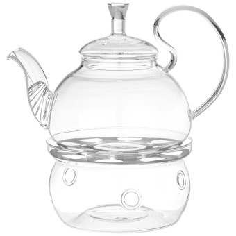 Чайник заварочный agness с фильтром из нжс и стекл. подставкой для подогрева 600 мл Agness (887-254)