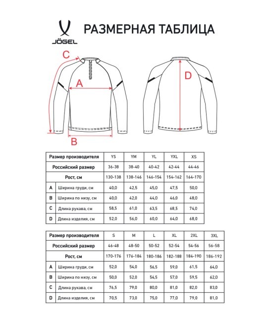 Джемпер тренировочный JOGEL CAMP 2 Training Top, красный (2112375)
