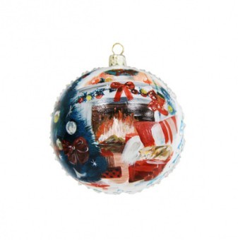 Новогодний шар Зимнее вдохновение с кристаллами Swarovski (2229)