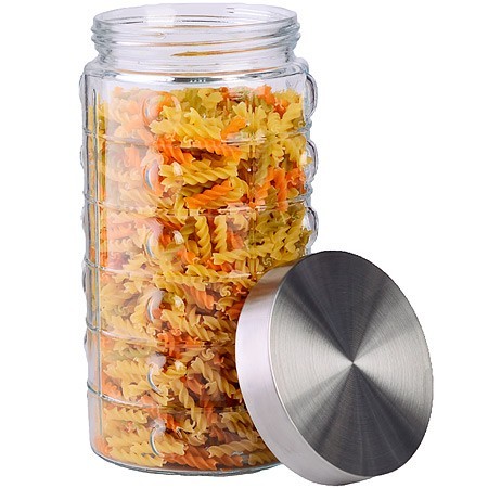Набор банок для сыпучик продуктов 4пр стекло/полипроп/нерж/ст Mayer&Boch (31026)
