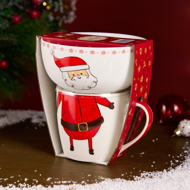 Набор посуды lefard "дед мороз" 2 пр. (кружка 360мл, салатник 500мл) Lefard (260-1065) Набор посуды lefard "дед мороз" 2 пр. (кружка 360мл, салатник 500мл) Lefard (260-1065)