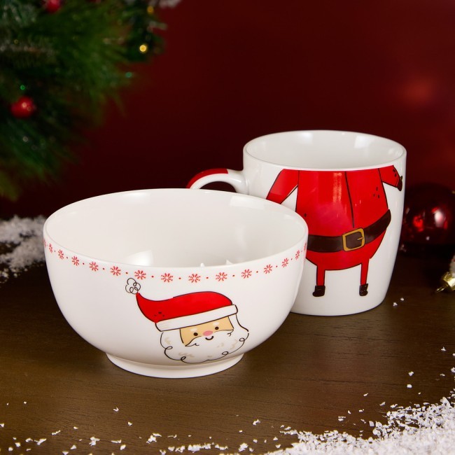 Набор посуды lefard "дед мороз" 2 пр. (кружка 360мл, салатник 500мл) Lefard (260-1065) Набор посуды lefard "дед мороз" 2 пр. (кружка 360мл, салатник 500мл) Lefard (260-1065)