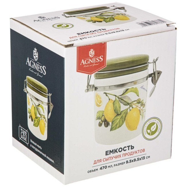 Банка agness "лемон три" 9,5*13 см 470 мл Agness (358-1786) Банка agness "лемон три" 9,5*13 см 470 мл Agness (358-1786)