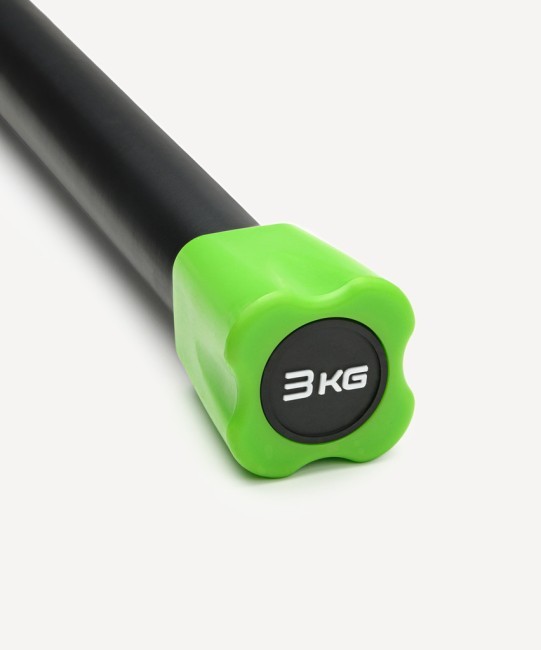 Бодибар STARFIT BB-301, 3 кг, неопреновый, черный/зеленый (1484615)