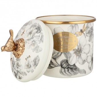 Банка для сыпучих продуктов agness, серия яблоневый сад, 12 х 12см/ 1,2л Agness (950-540)