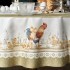 Скатерть круглая "золотая курочка" 220см, 100% хлопок, твил с пропиткой Lefard (850-767-29)