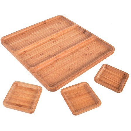 Набор 4пр (поднос + 3 подставки) из бамбука 32х32х2см Mayer&Boch (28319) Набор 4пр (поднос + 3 подставки) из бамбука 32х32х2см Mayer&Boch (28319)