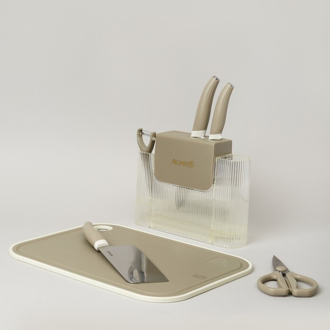 Набор кухонных предметов 7шт цвет серый Agness (671-030)