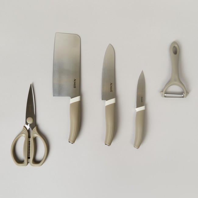 Набор кухонных предметов 7шт цвет серый Agness (671-030)