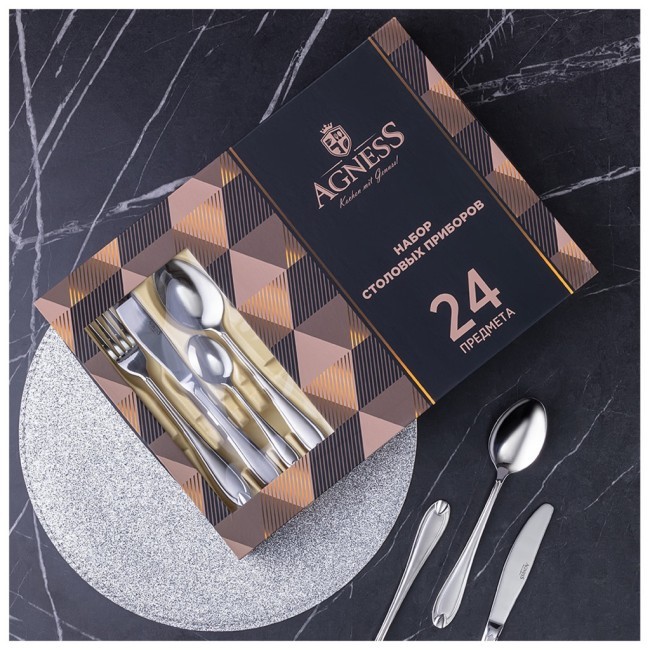 Набор столовых приборов agness на 6 персон 24 пр. Agness (942-048)