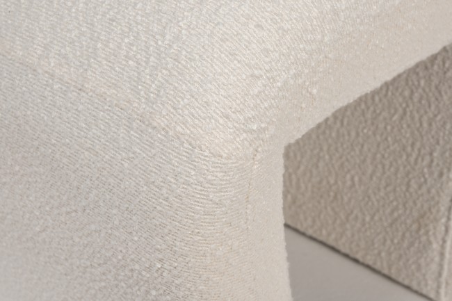 Банкетка букле белый d54*40,5*45,5см (TT-00013471)