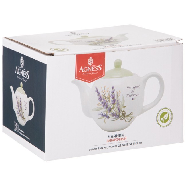 Чайник agness "душа прованса" 22,5*13,5*14,5 см 900 мл Agness (358-2044)
